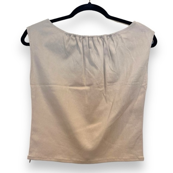 Norte Organic Cotton Cream Pantin Straight leg Pants & Ares Crop Top Coord Set - Picture 14 of 15